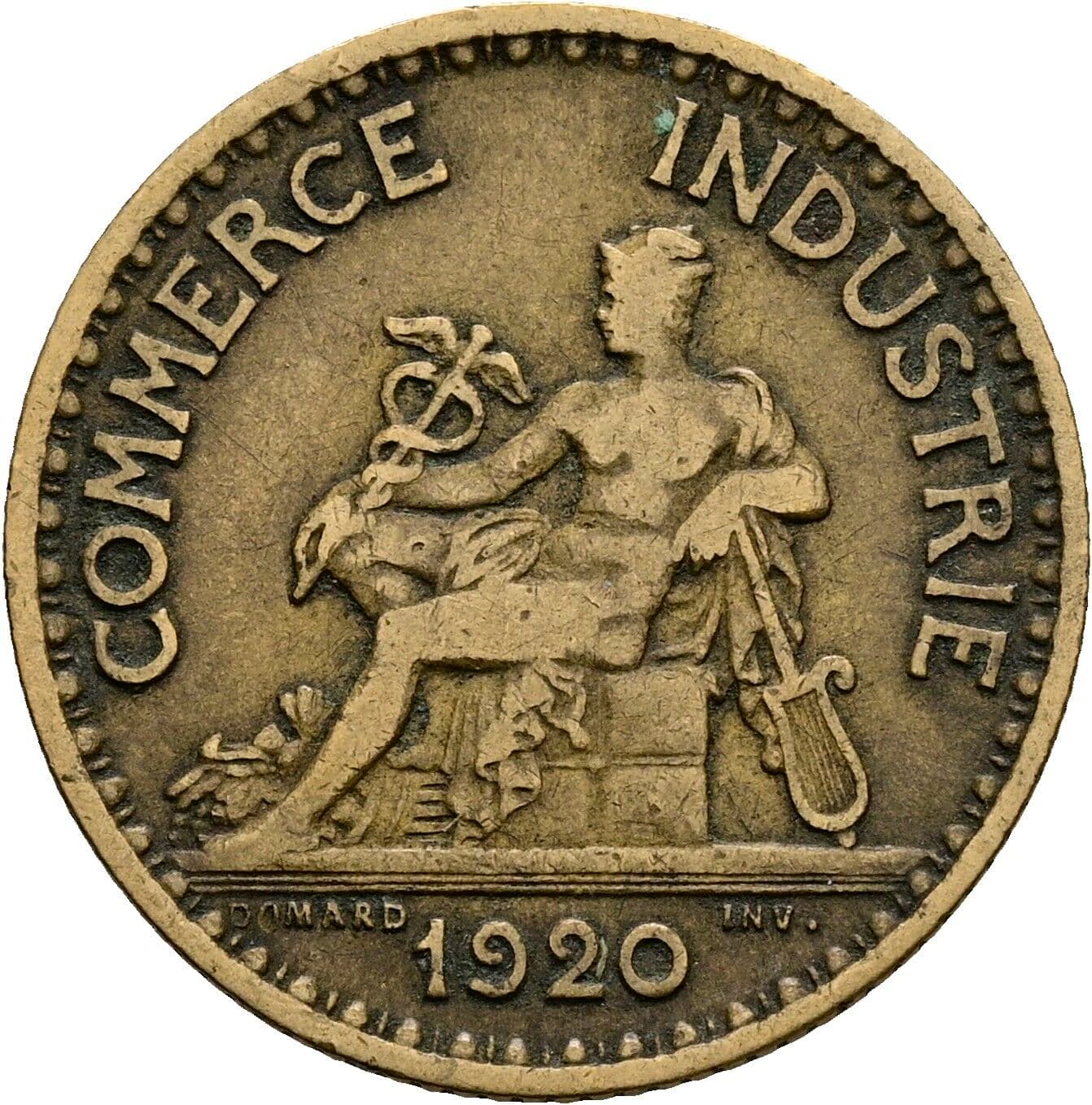 1 Franc 1920 – Rückseite