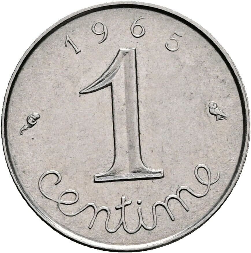1 Centime 1965 – Vorderseite
