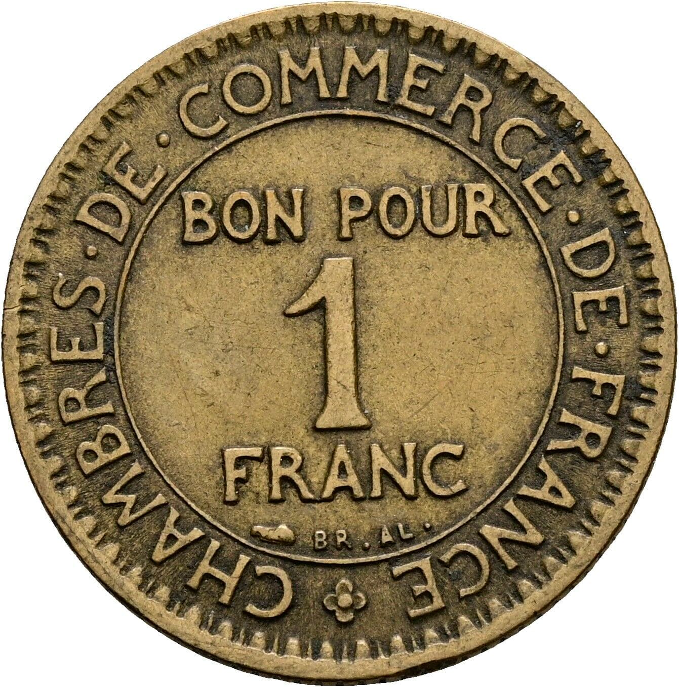 1 Franc 1921 – Vorderseite
