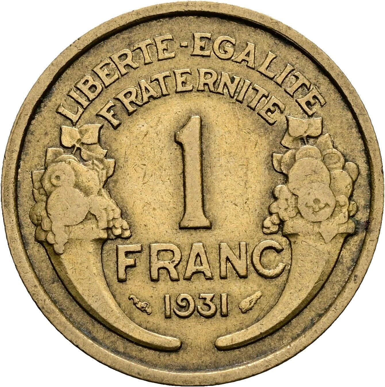 1 Franc 1931 – Vorderseite