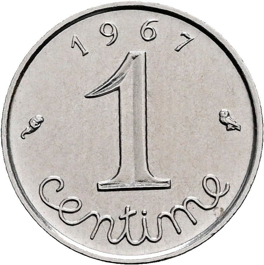 1 Centime 1967 – Vorderseite