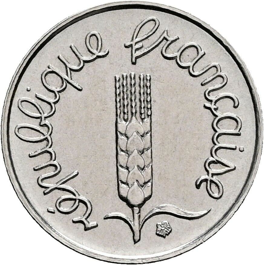 1 Centime 1967 – Rückseite