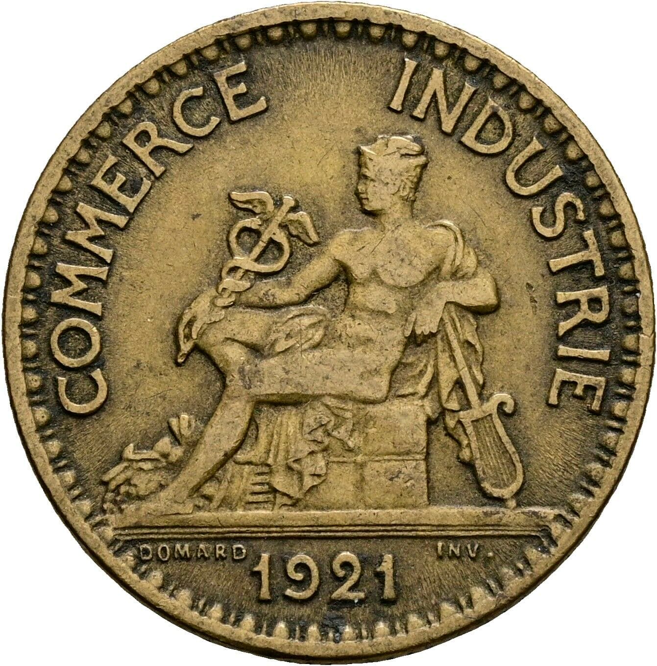 1 Franc 1921 – Rückseite