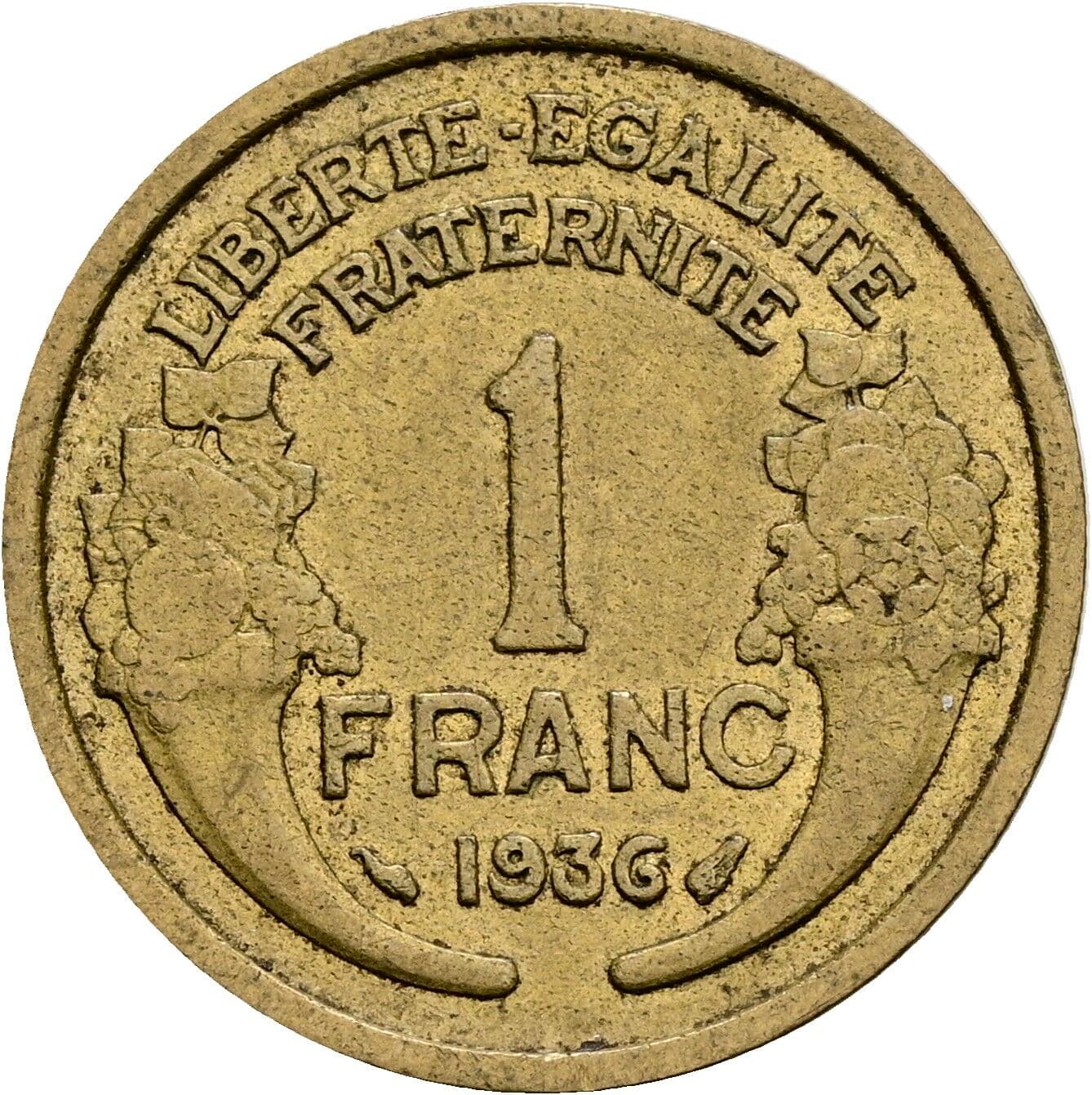 1 Franc 1936 – Vorderseite