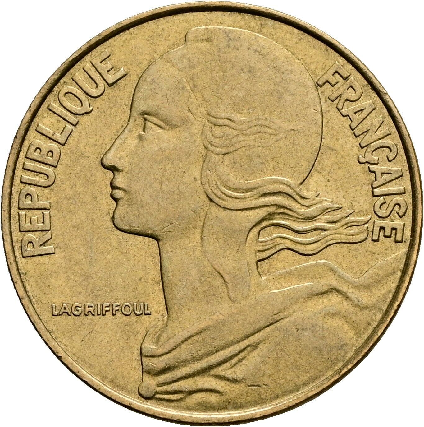 20 Centimes 1971 – Rückseite