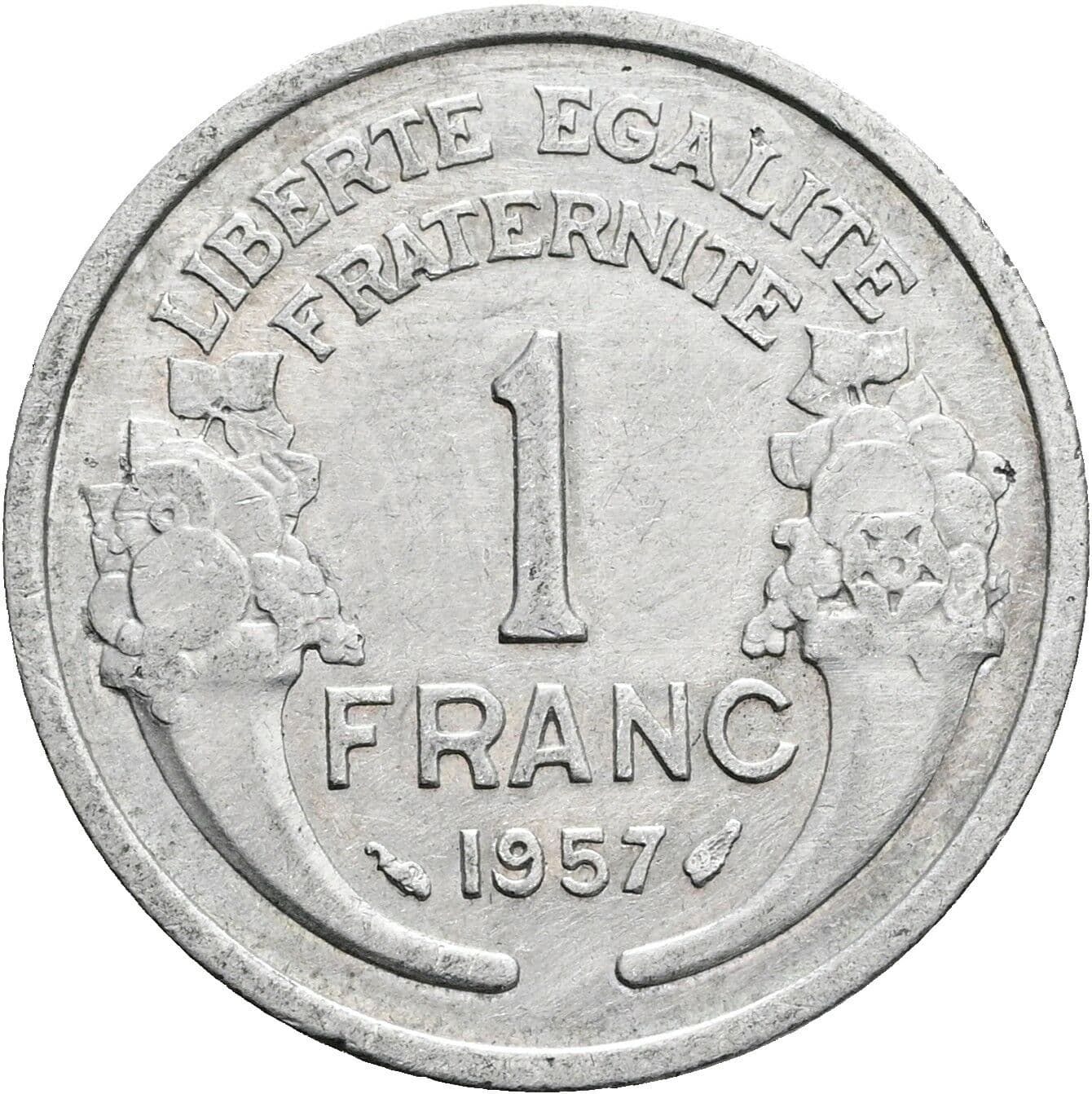 1 Franc 1957 – Rückseite
