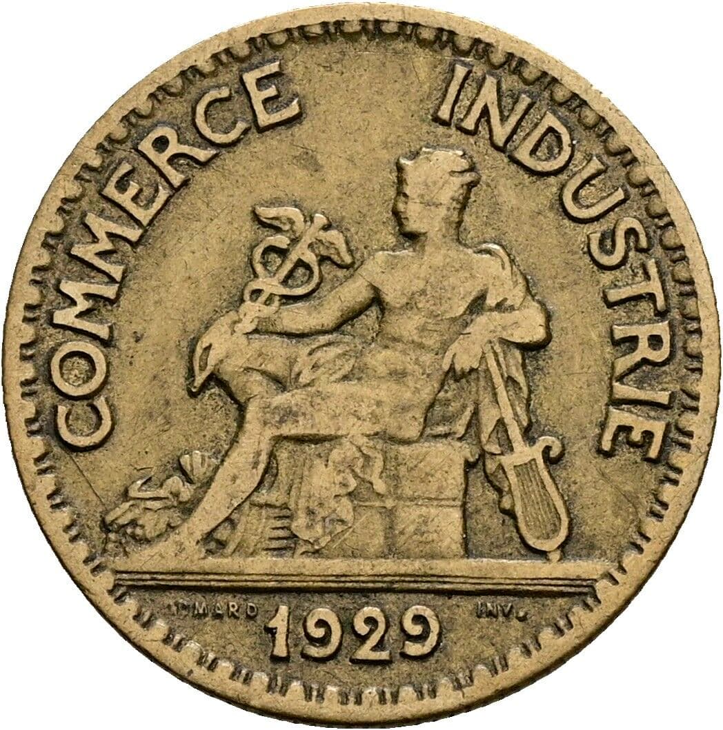 50 Centimes 1929 – Rückseite