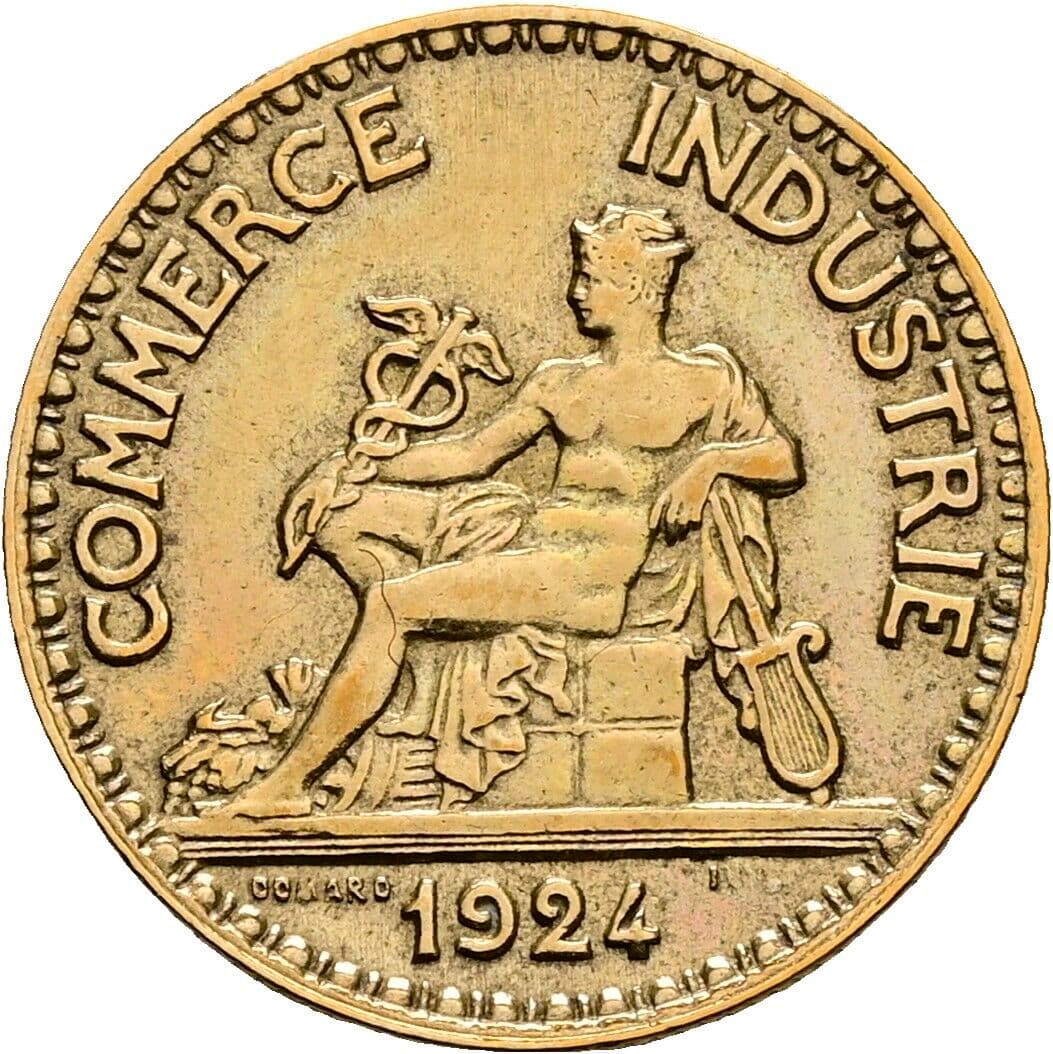 50 Centimes 1924 – Rückseite