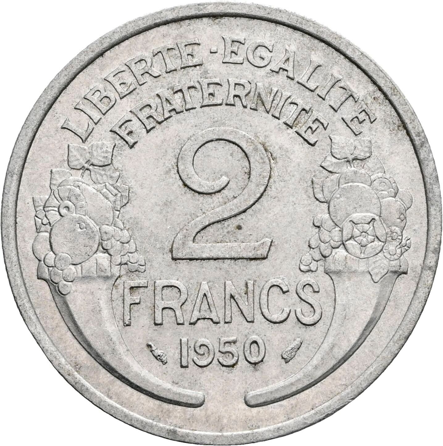 2 Francs 1950 – Rückseite