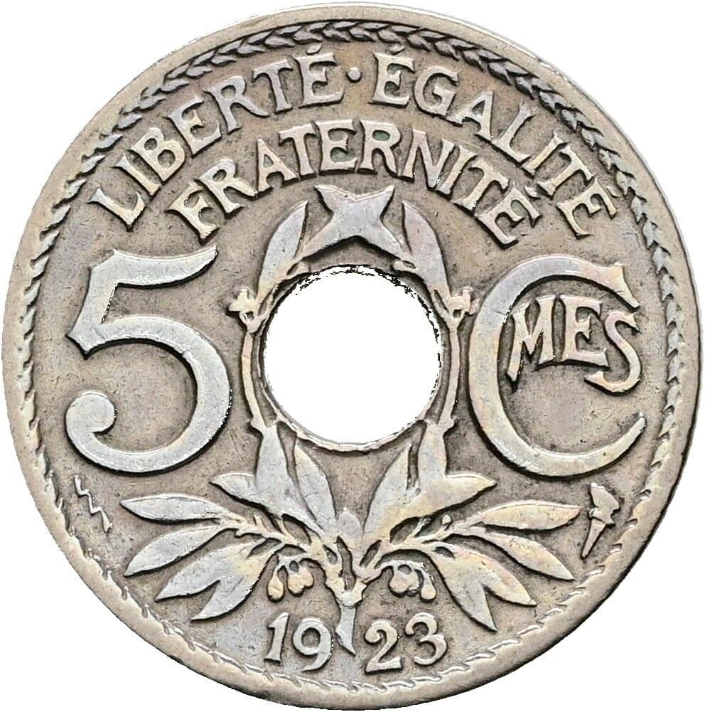 5 Centimes 1923 – Vorderseite