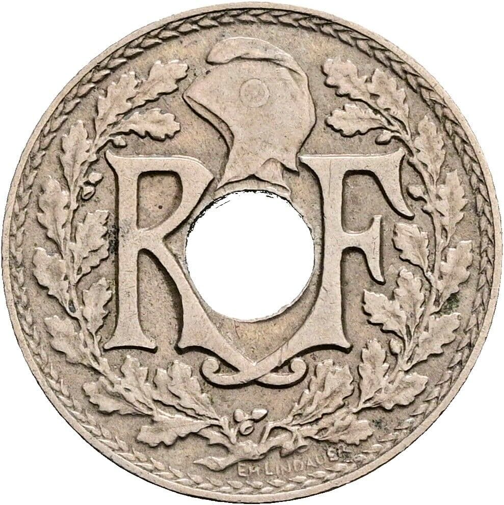 5 Centimes 1936 – Rückseite