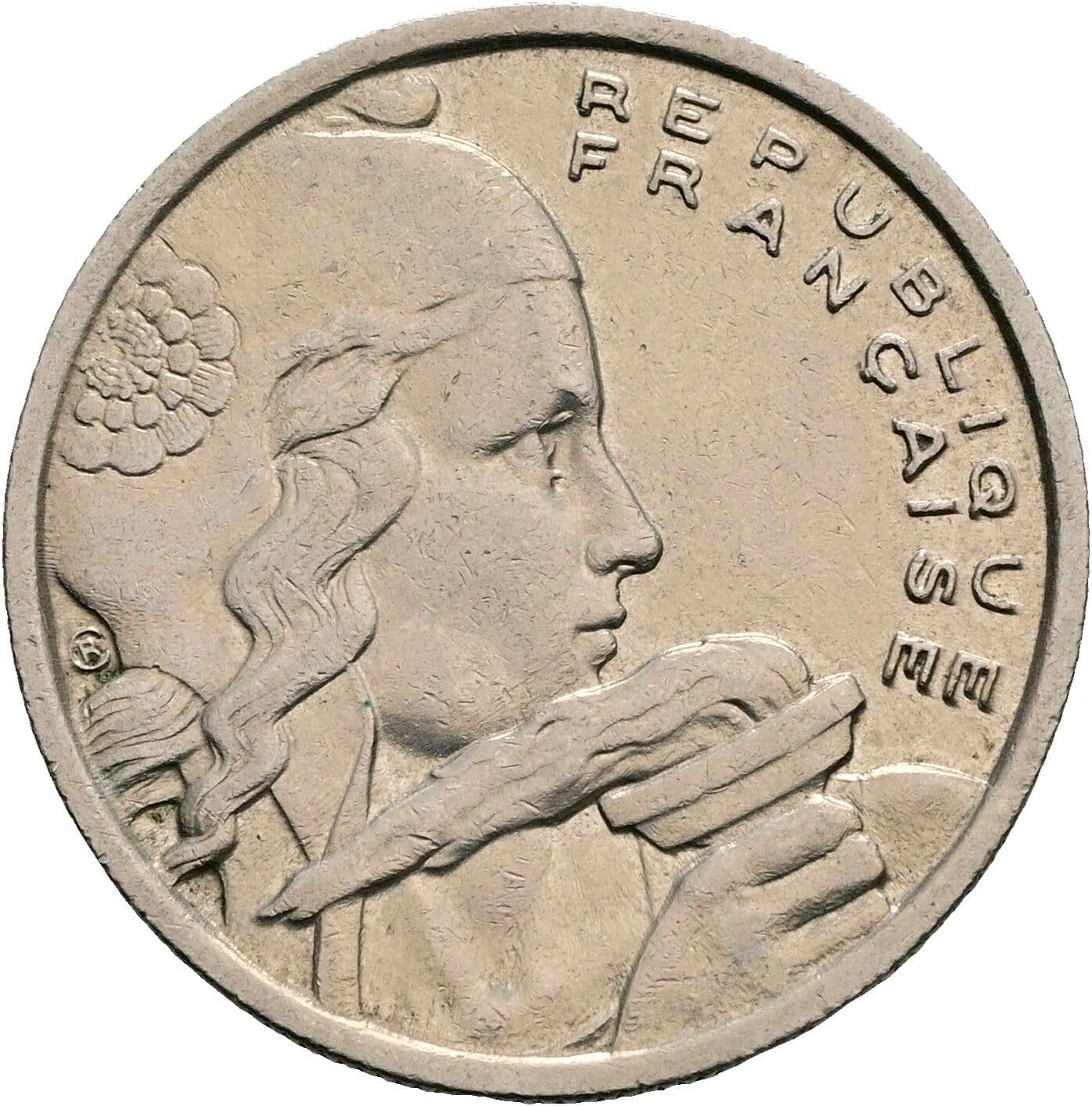 100 Francs 1955 B – Rückseite