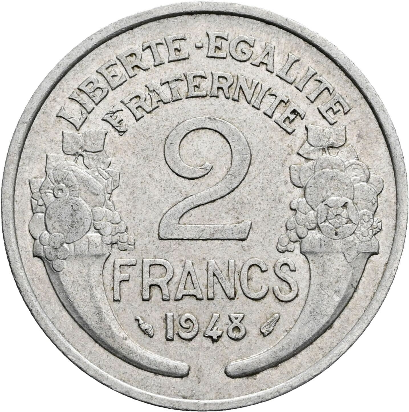 2 Francs 1948 – Rückseite
