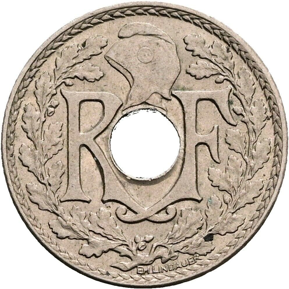 5 Centimes 1930 – Rückseite