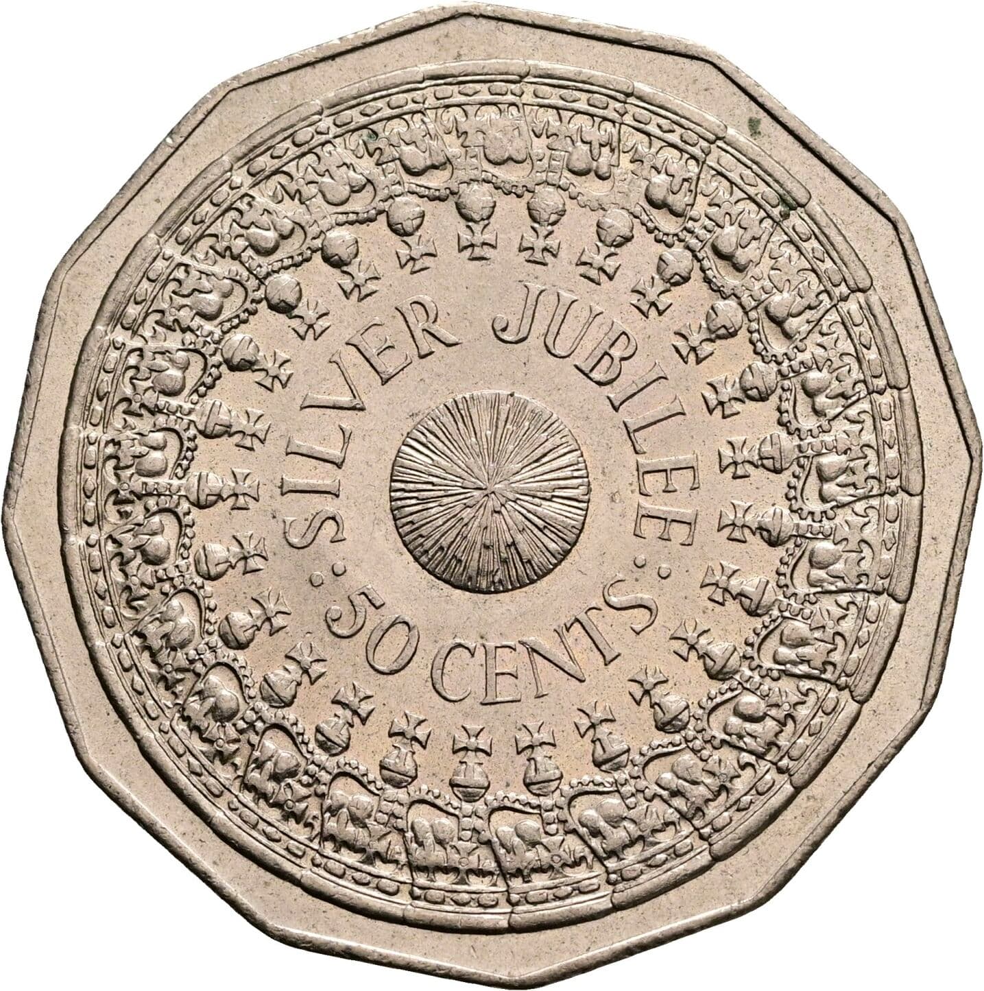 50 Cents Elisabeth II. 1952-2022 1977 – Rückseite
