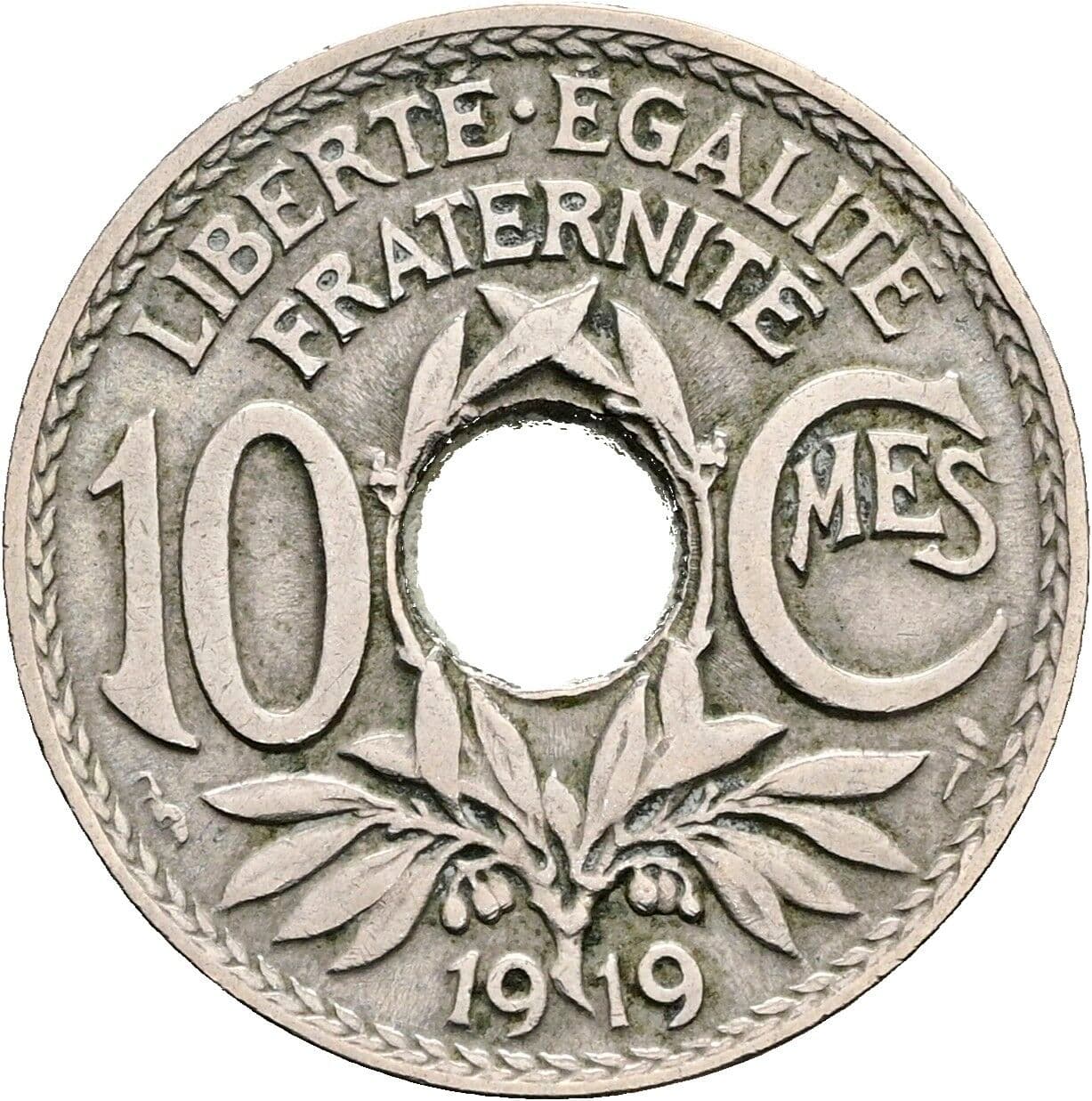 10 Centimes 1919 – Vorderseite