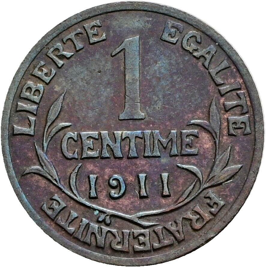 1 Centime 1911 – Vorderseite