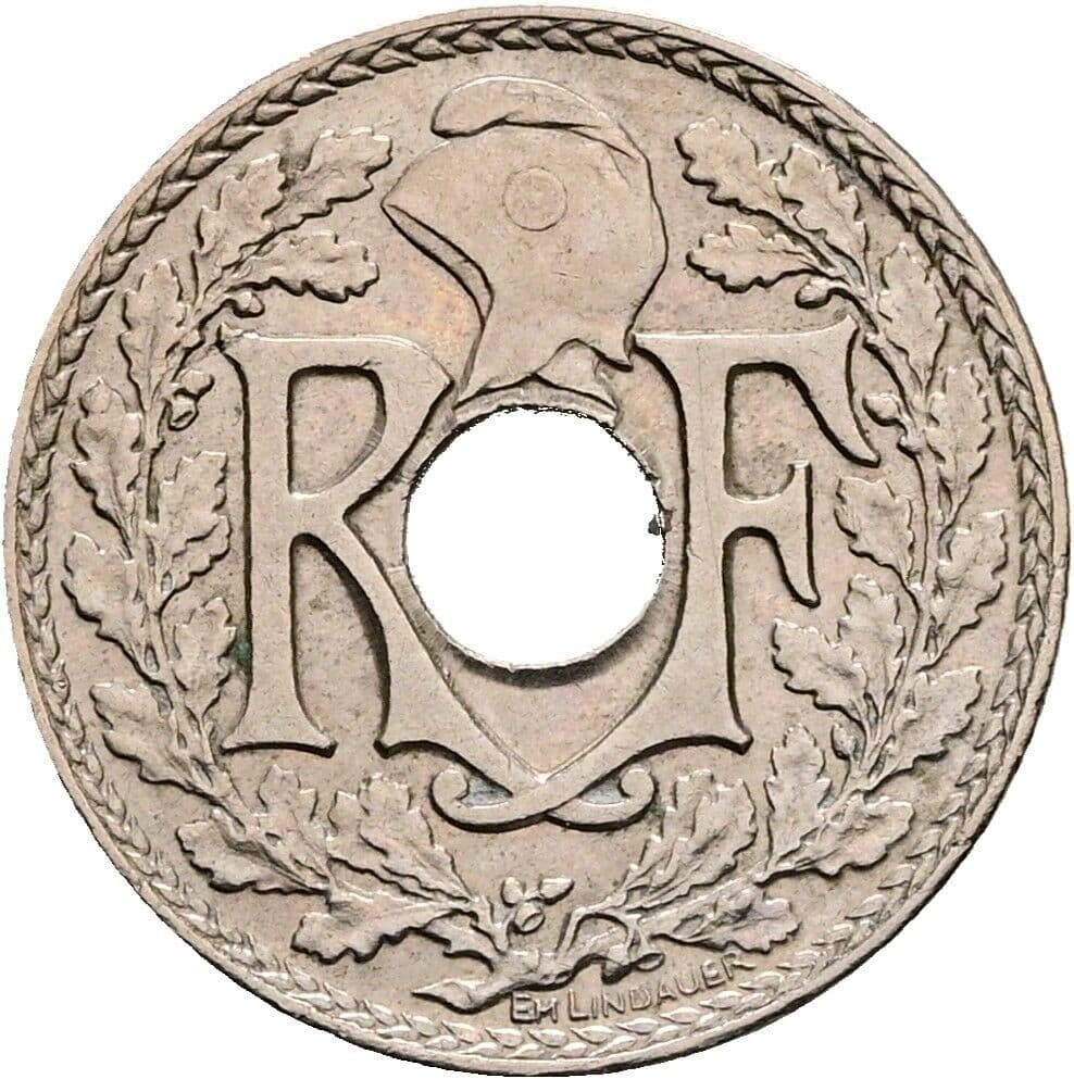 5 Centimes 1937 – Rückseite