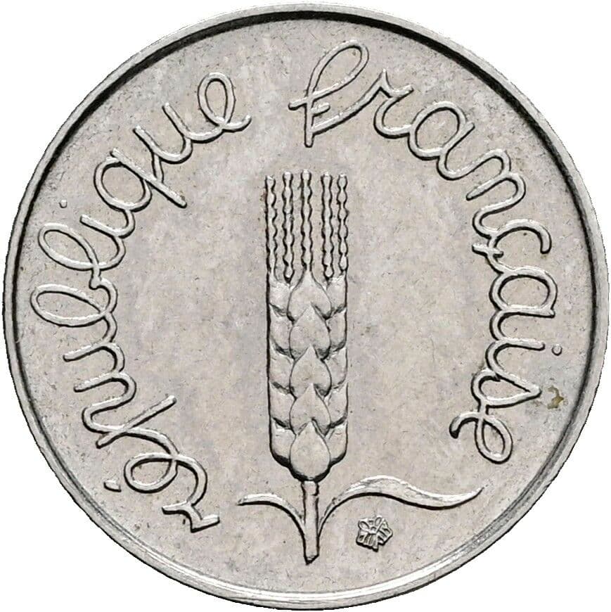 1 Centime 1970 – Rückseite