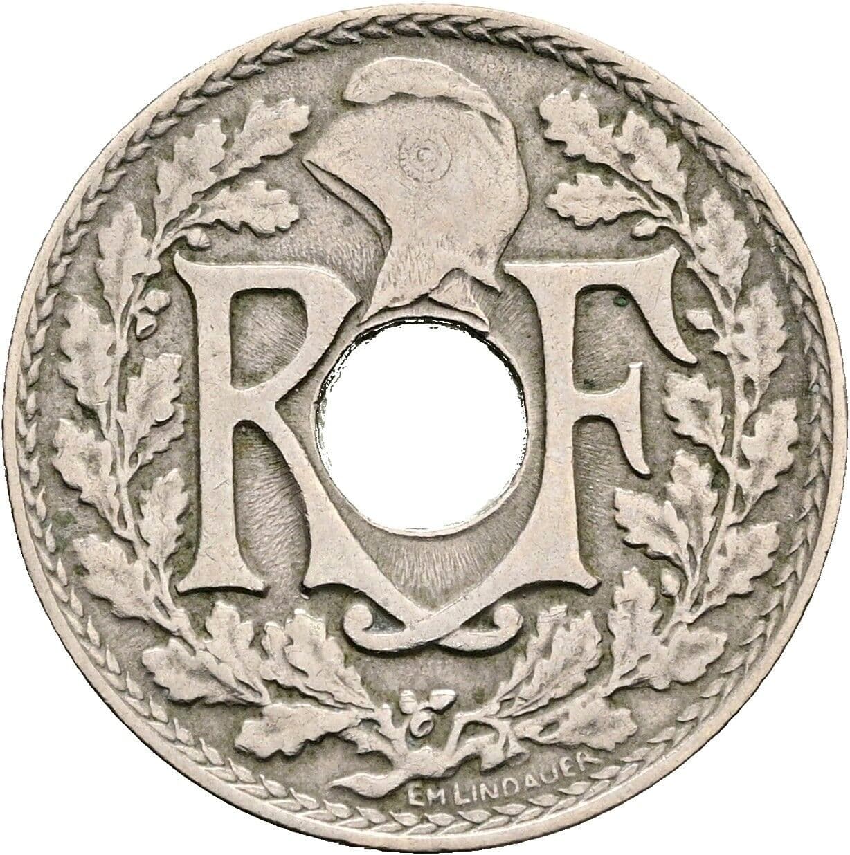 10 Centimes 1919 – Rückseite
