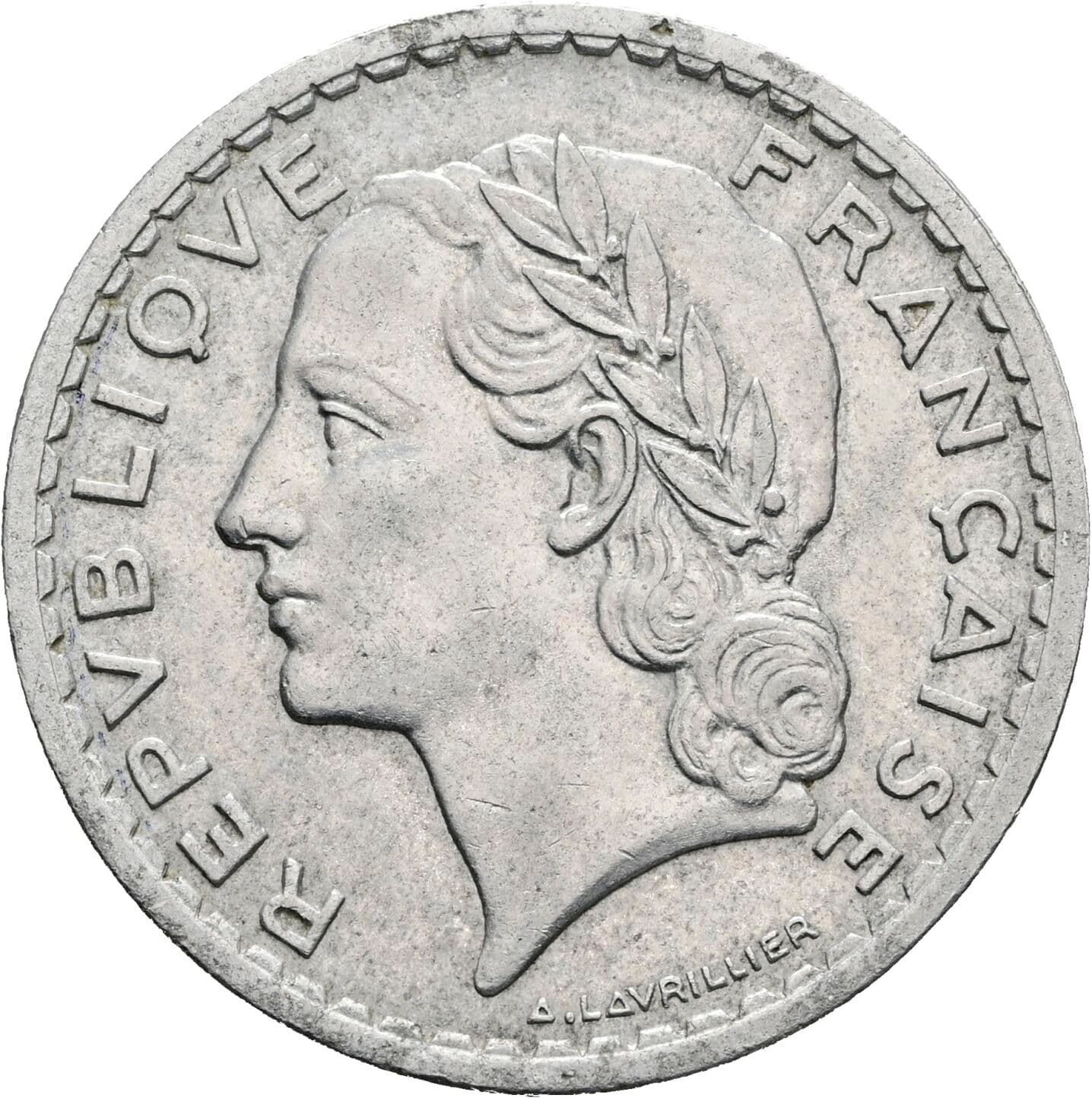 5 Francs 1947 – Rückseite