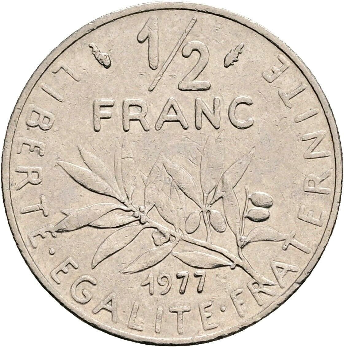 1/2 Franc 1977 – Rückseite