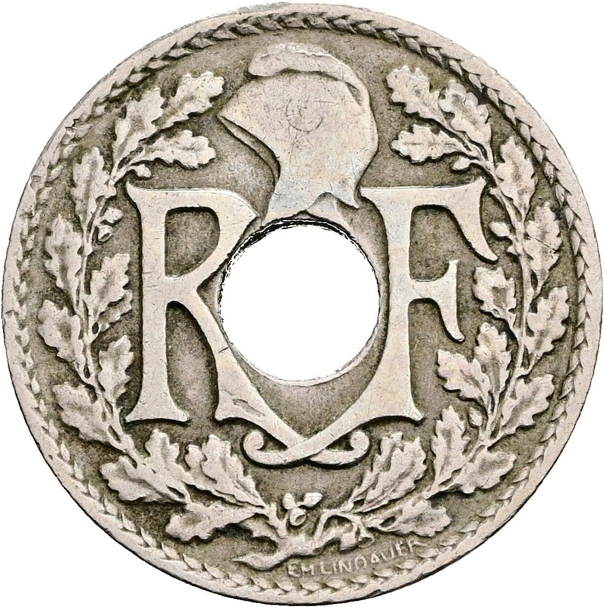 10 Centimes 1922 – Rückseite