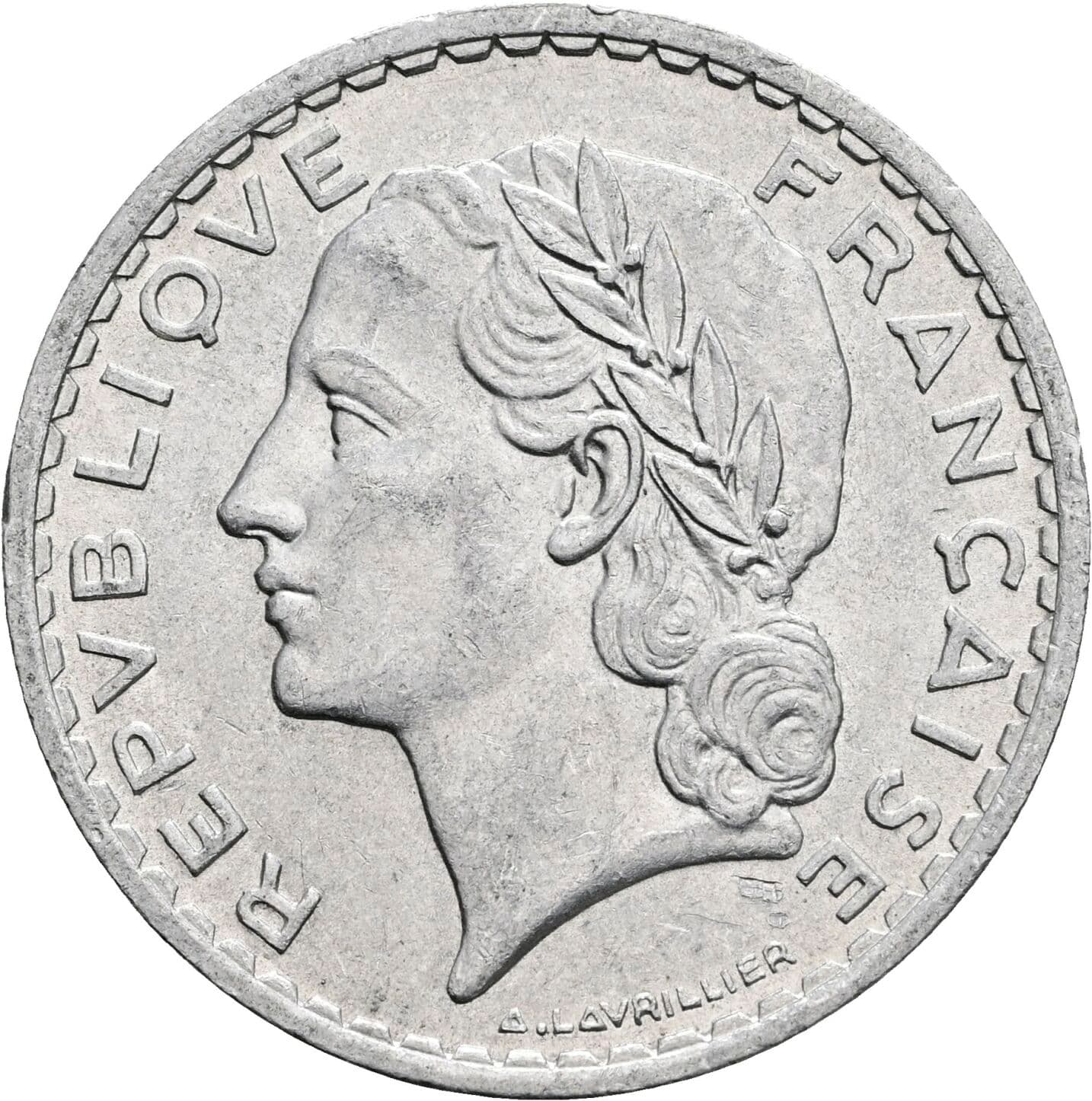 5 Francs 1949 – Rückseite