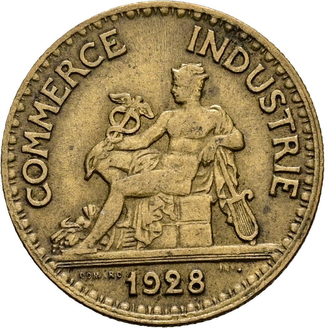 50 Centimes 1928 – Rückseite