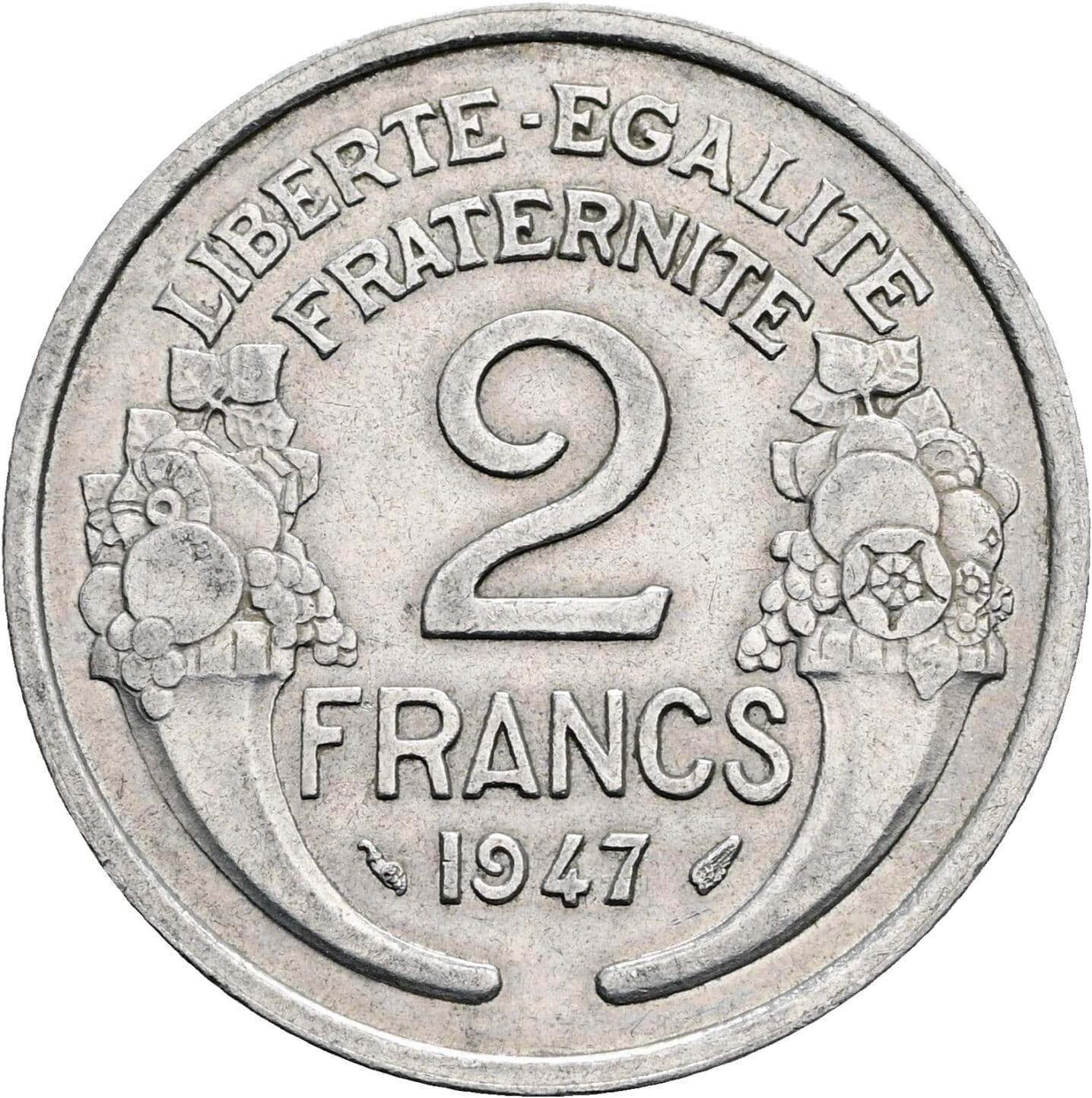 2 Francs 1947 – Rückseite