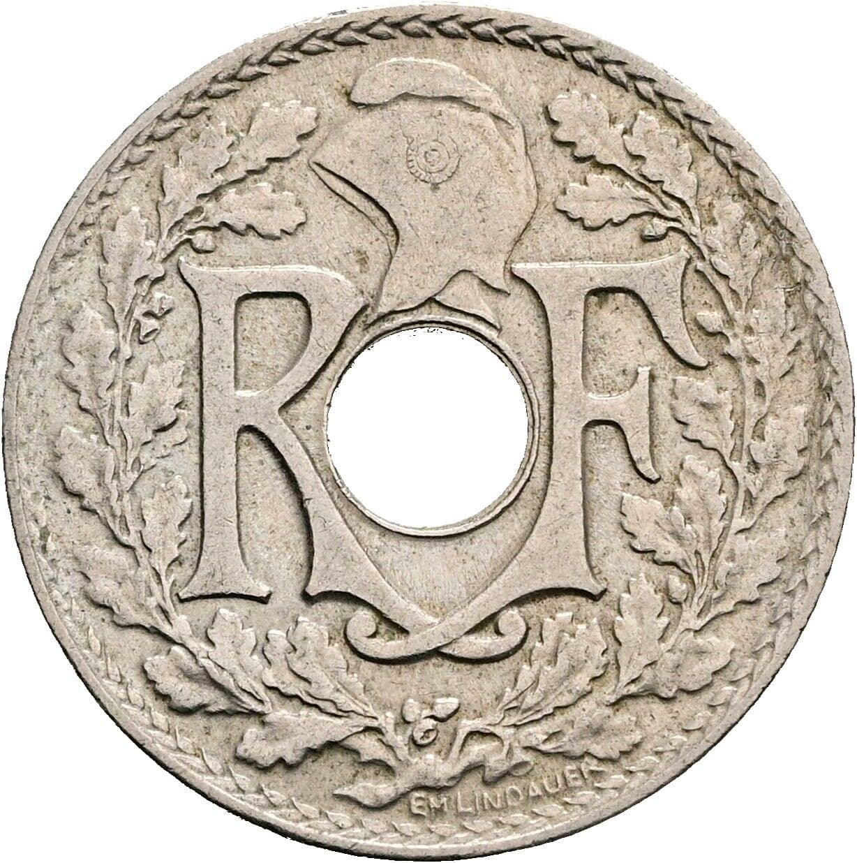 10 Centimes 1921 – Rückseite