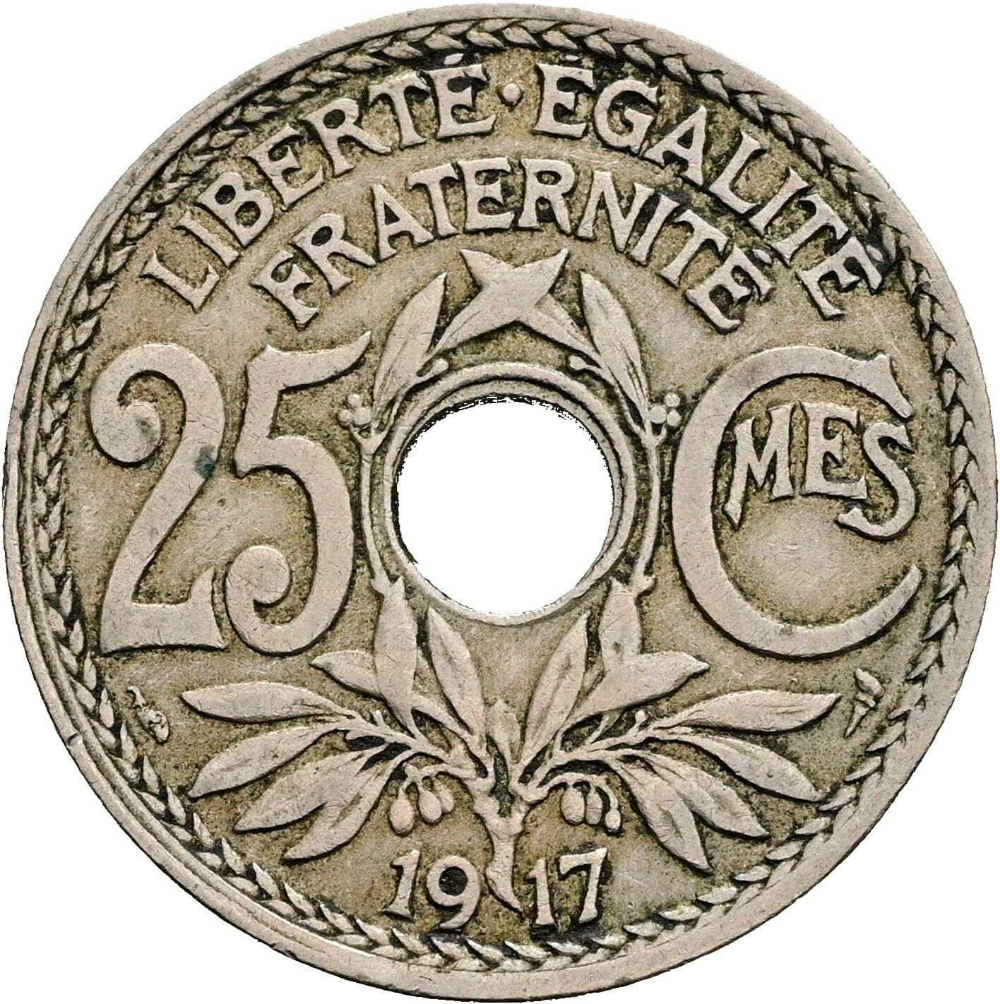 25 Centimes 1917 – Vorderseite