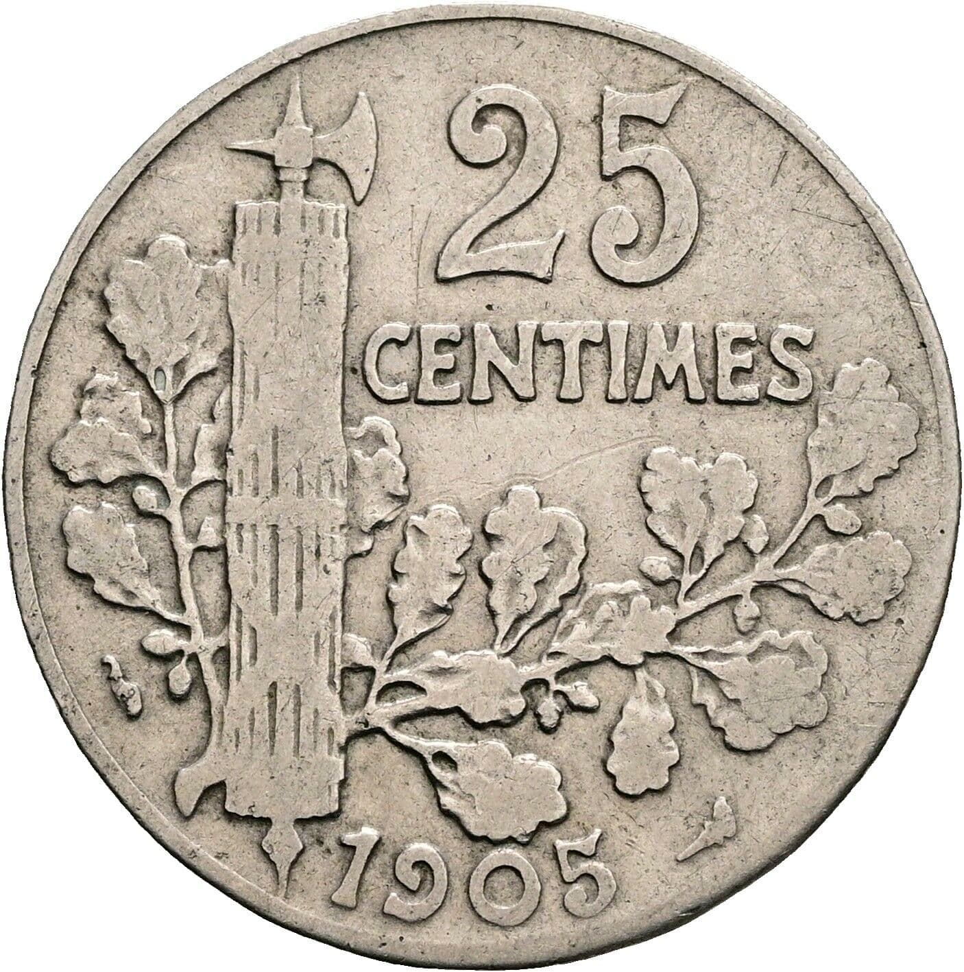 25 Centimes 1905 – Vorderseite