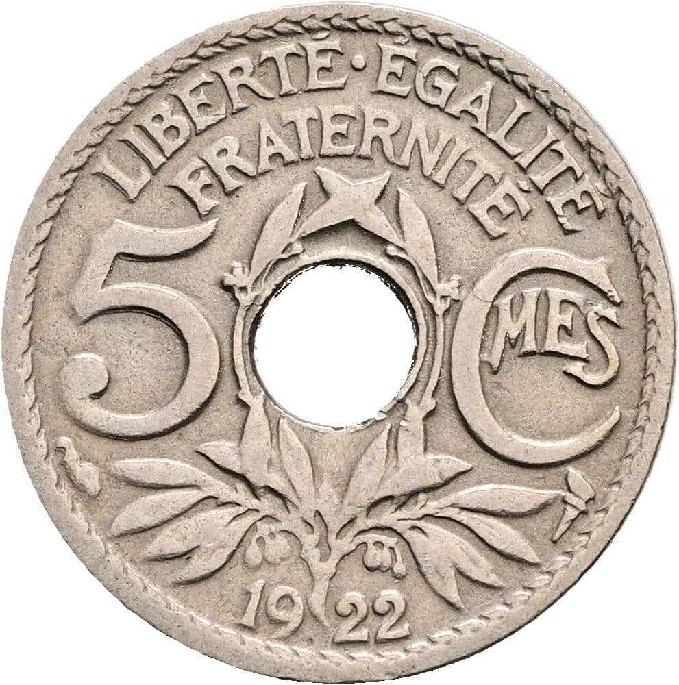 5 Centimes 1922 – Vorderseite