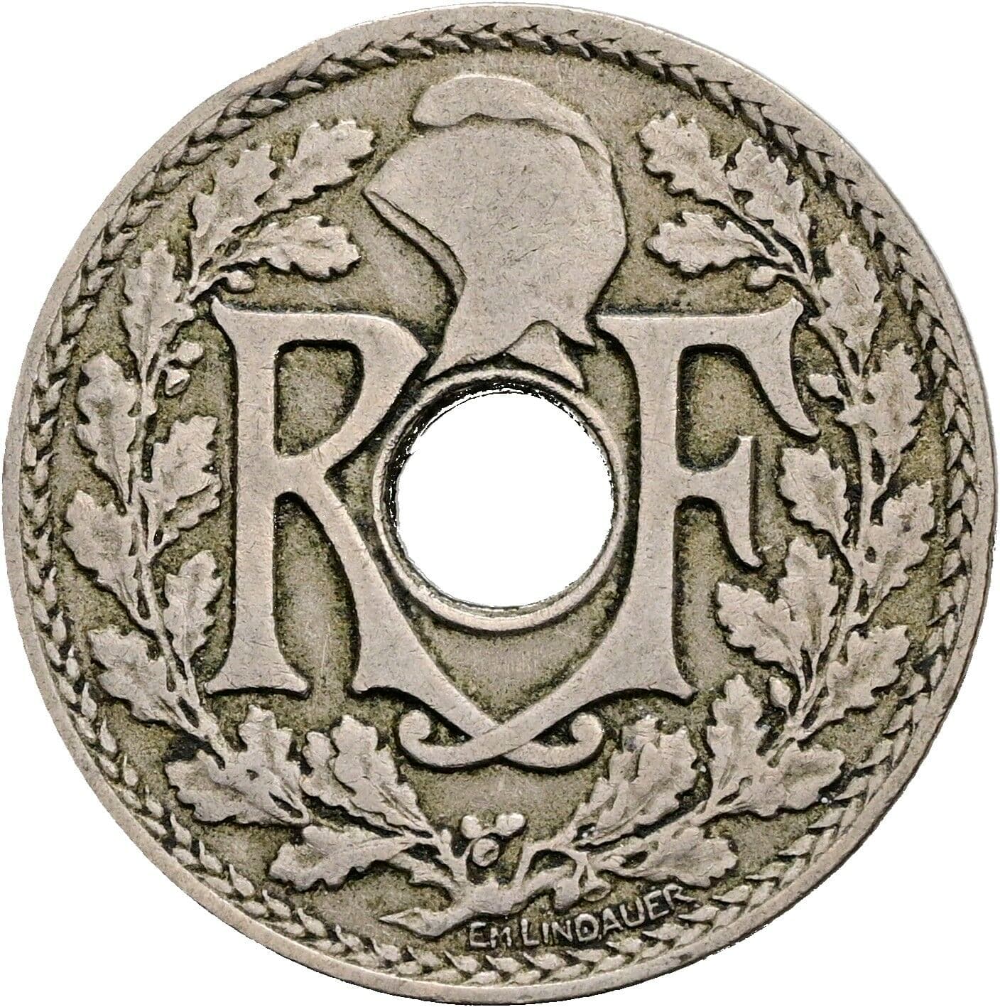 25 Centimes 1917 – Rückseite