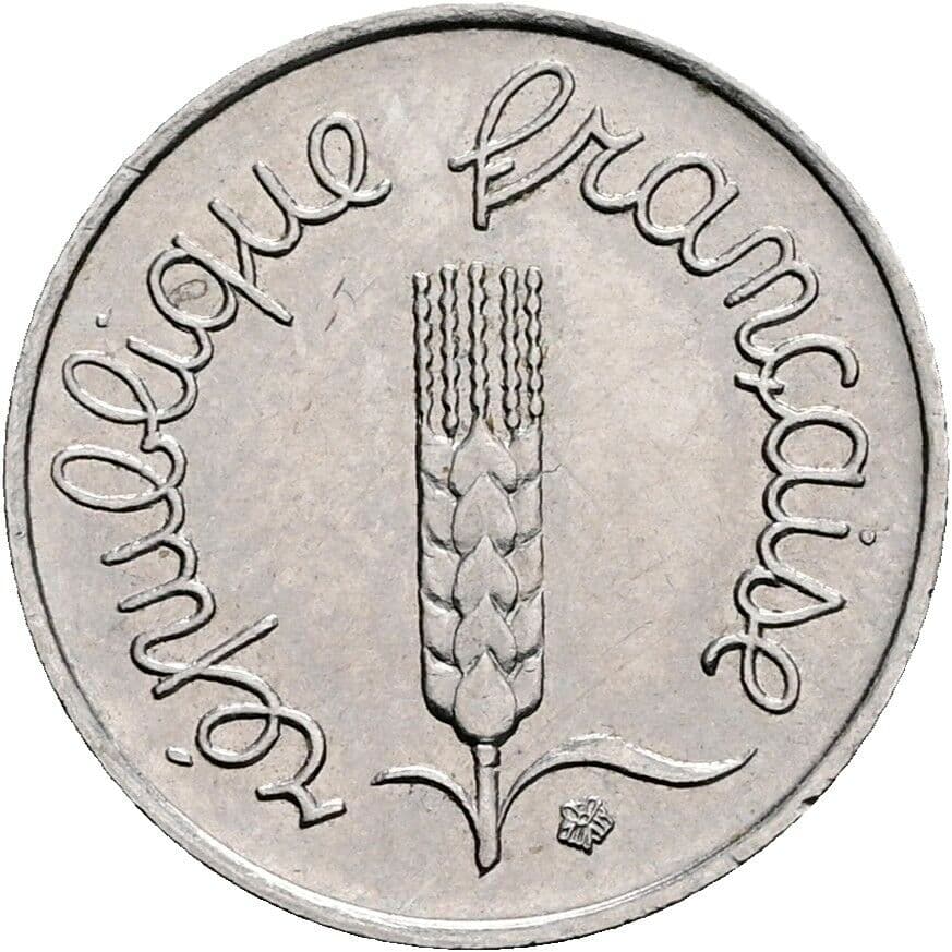 1 Centime 1964 – Rückseite
