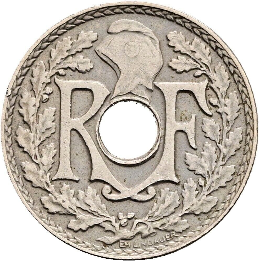 5 Centimes 1931 – Rückseite