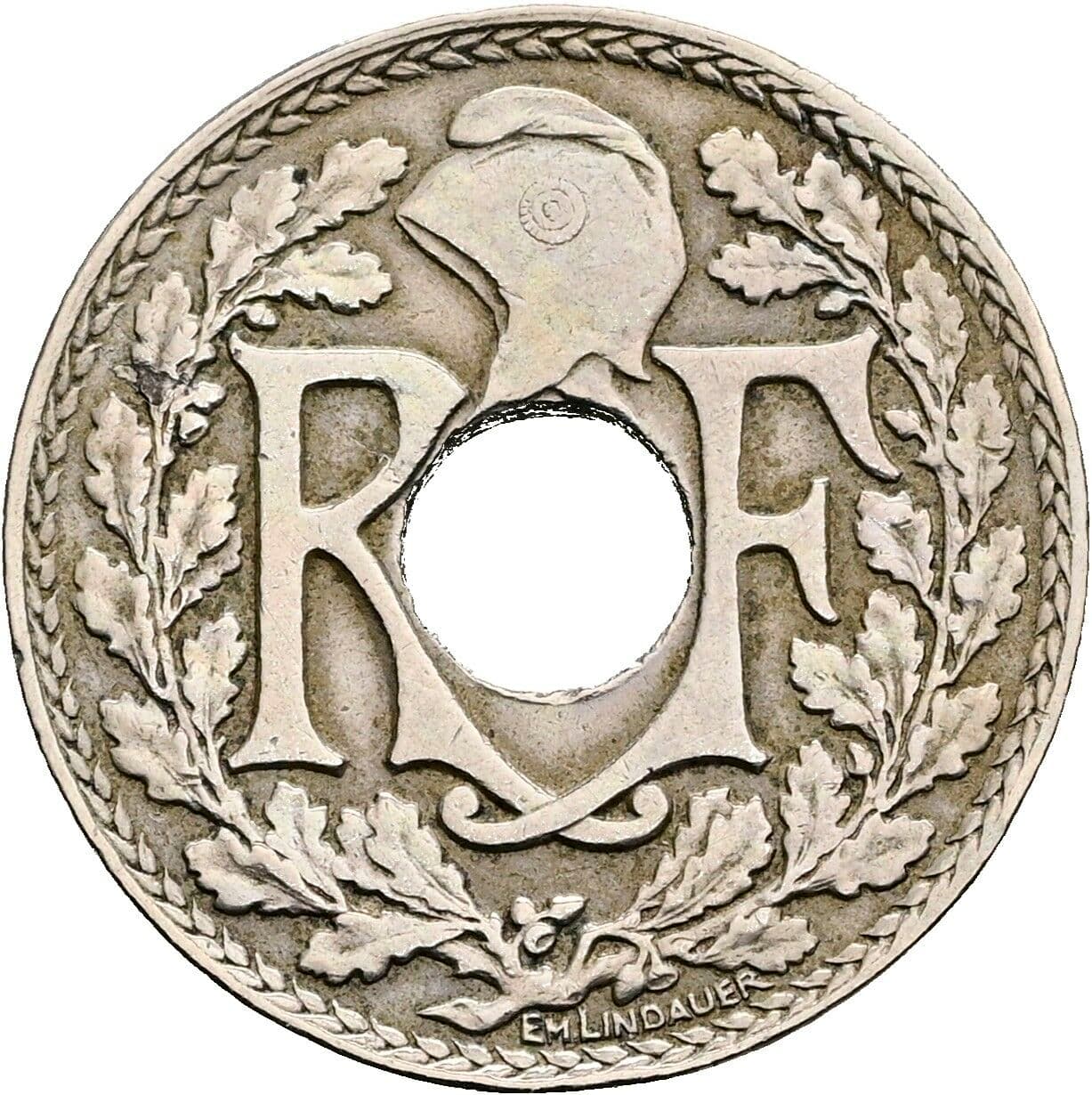 10 Centimes 1923 – Rückseite