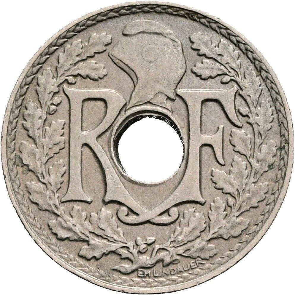 5 Centimes 1931 – Rückseite
