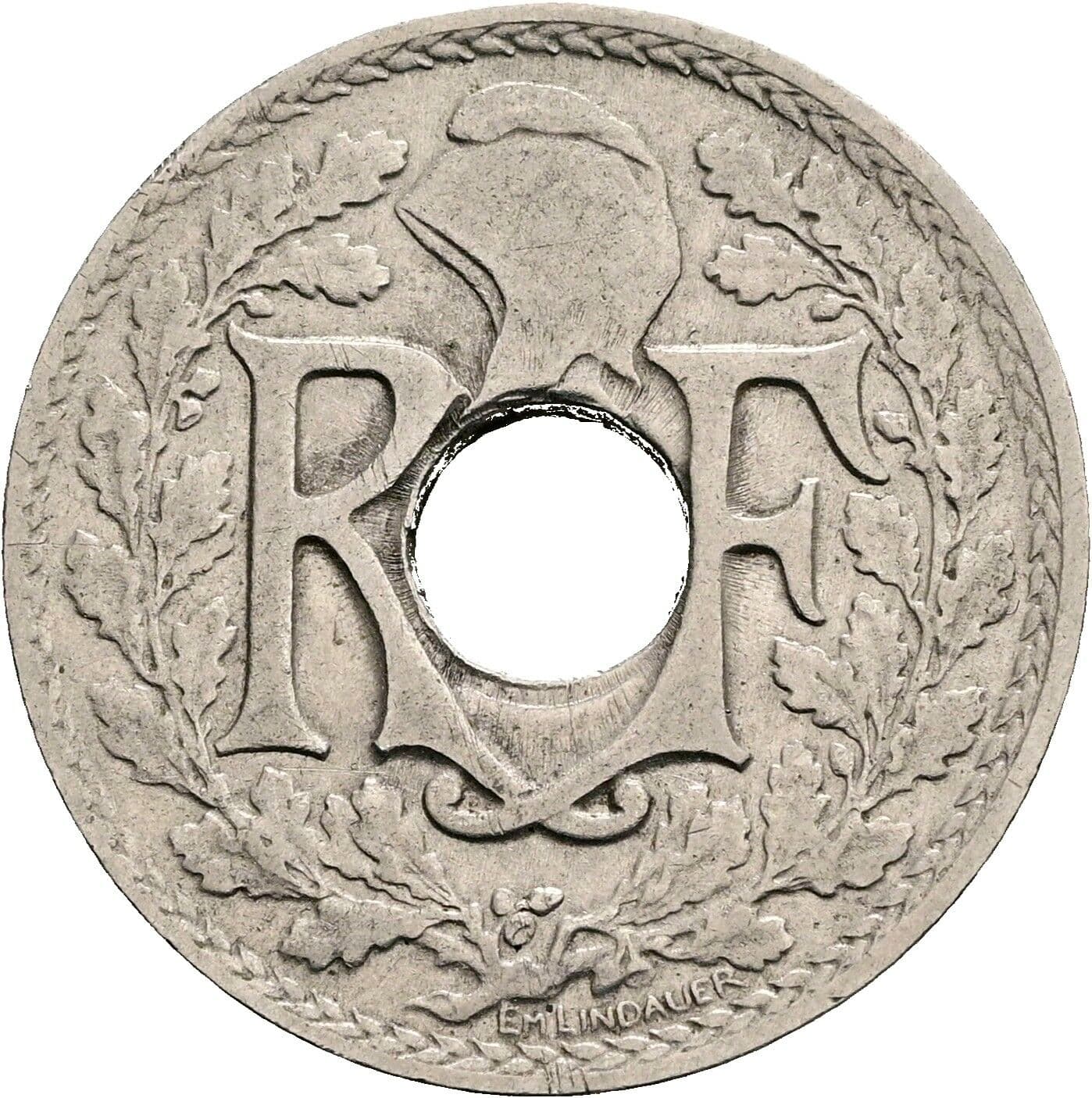 25 Centimes 1914 – Rückseite