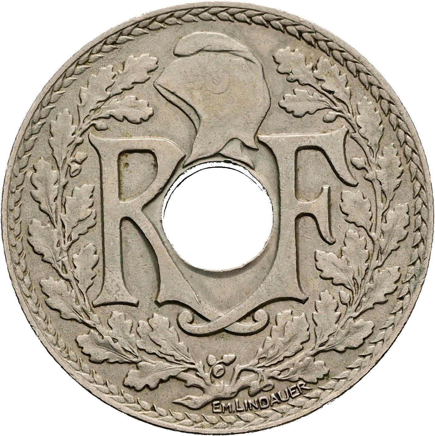 25 Centimes 1918 – Rückseite