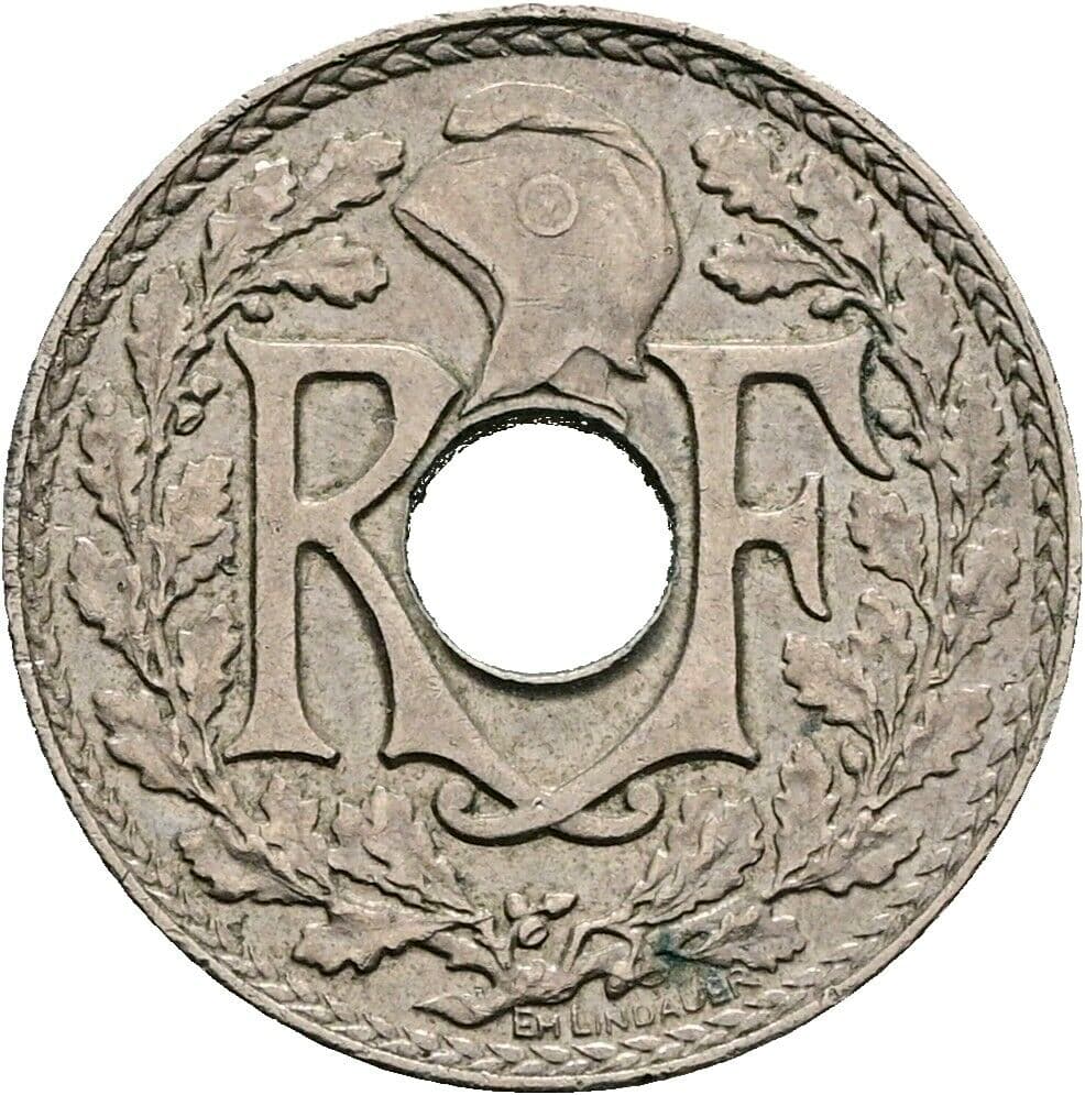 5 Centimes 1938 – Rückseite