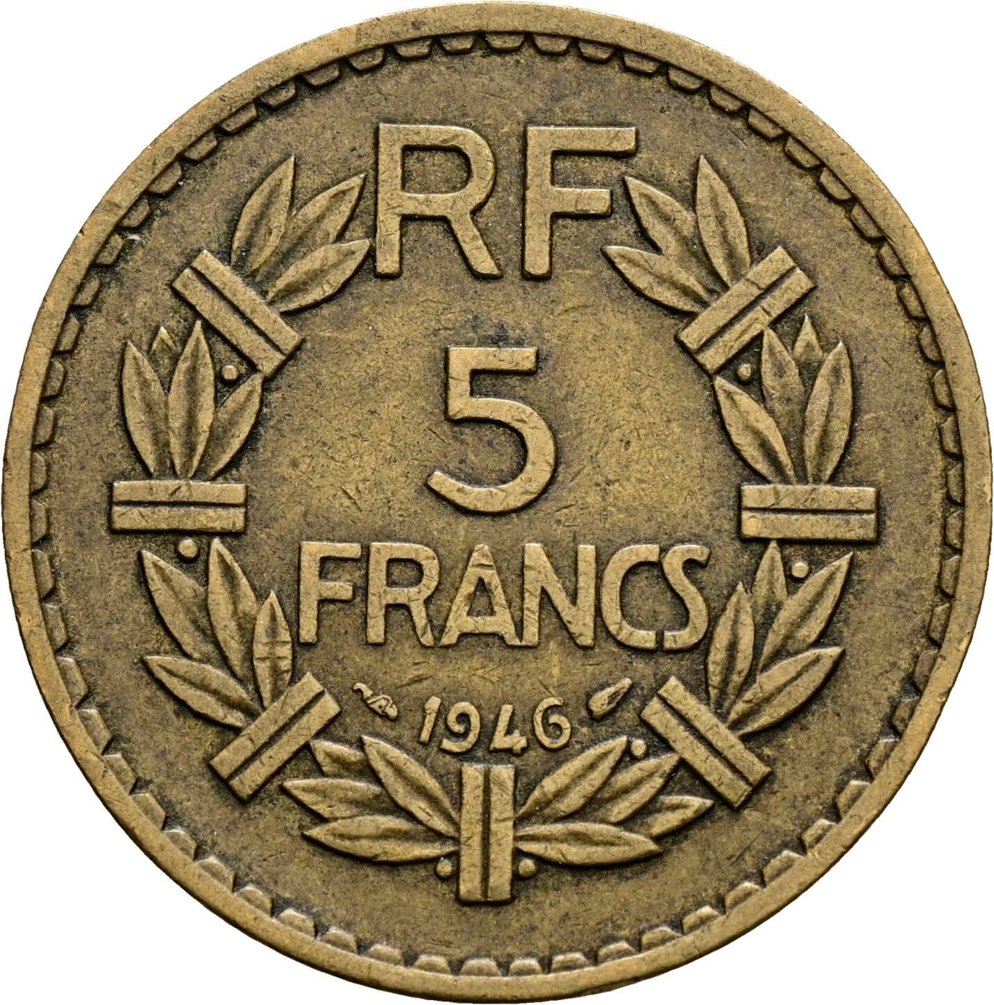 5 Francs 1946 – Vorderseite
