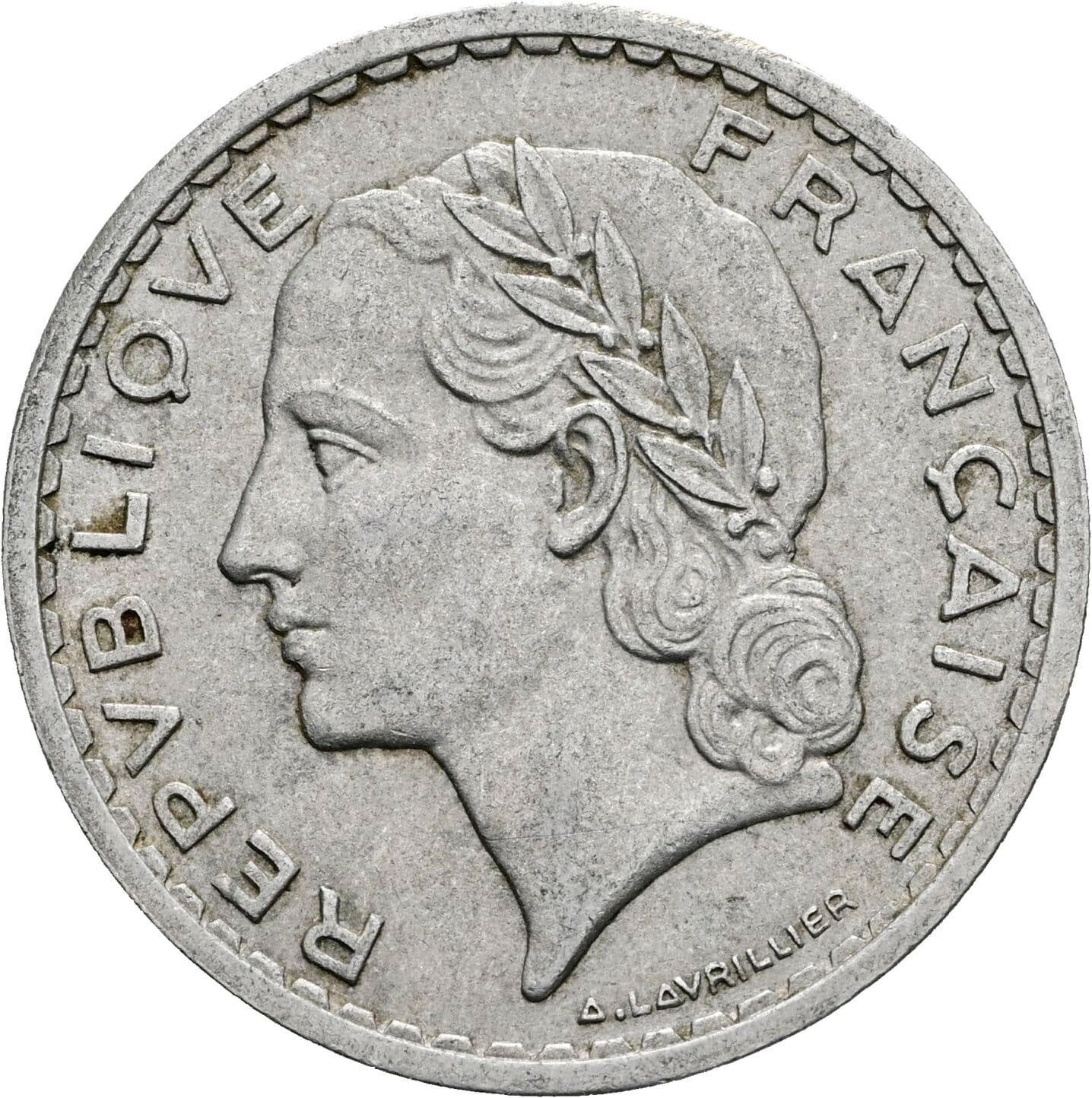 5 Francs 1949 B – Rückseite