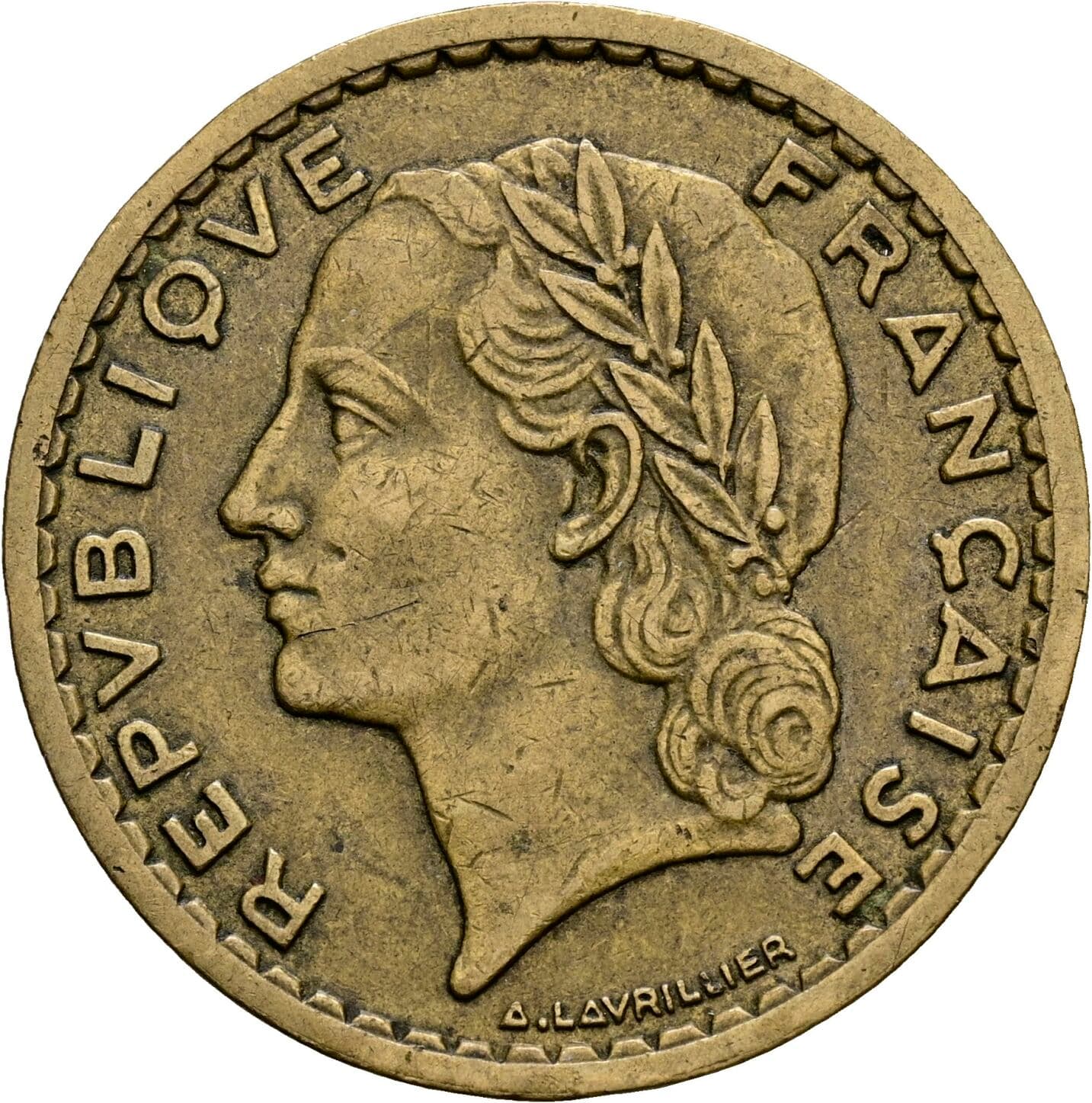 5 Francs 1946 – Rückseite