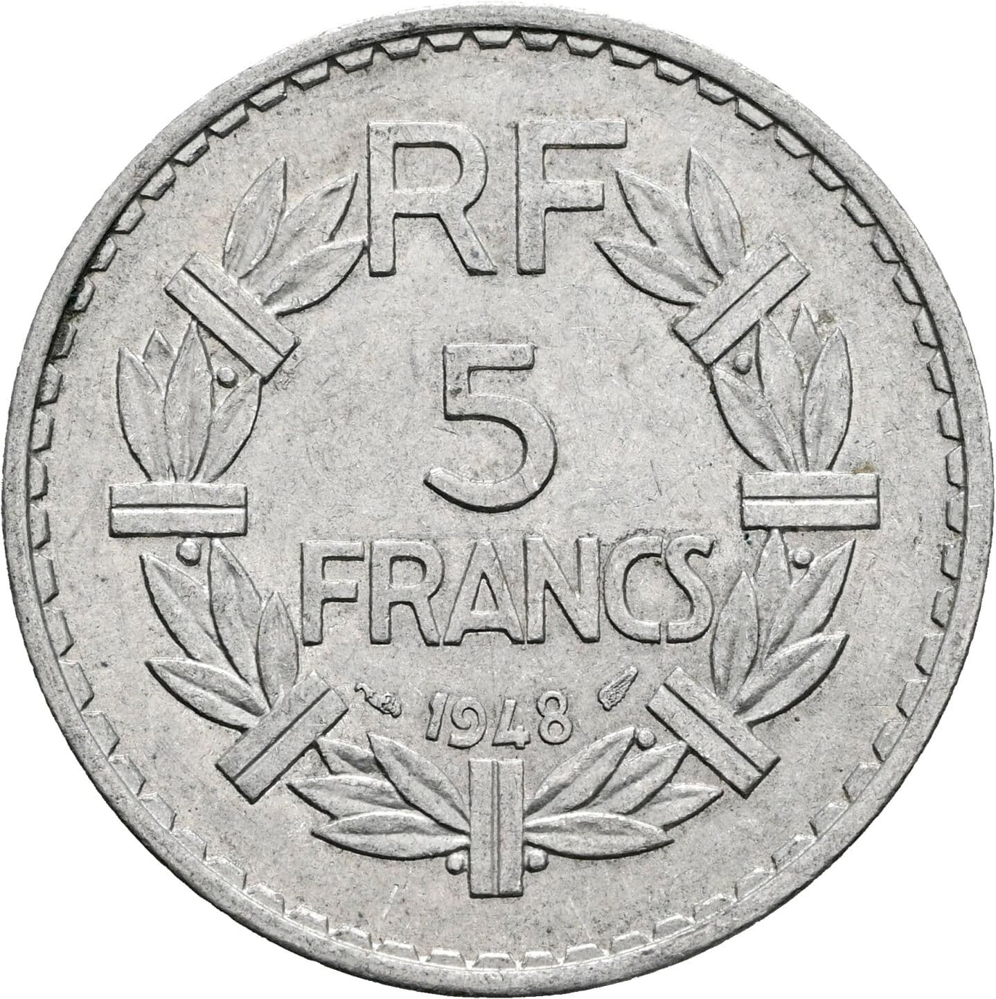 5 Francs 1948 – Vorderseite