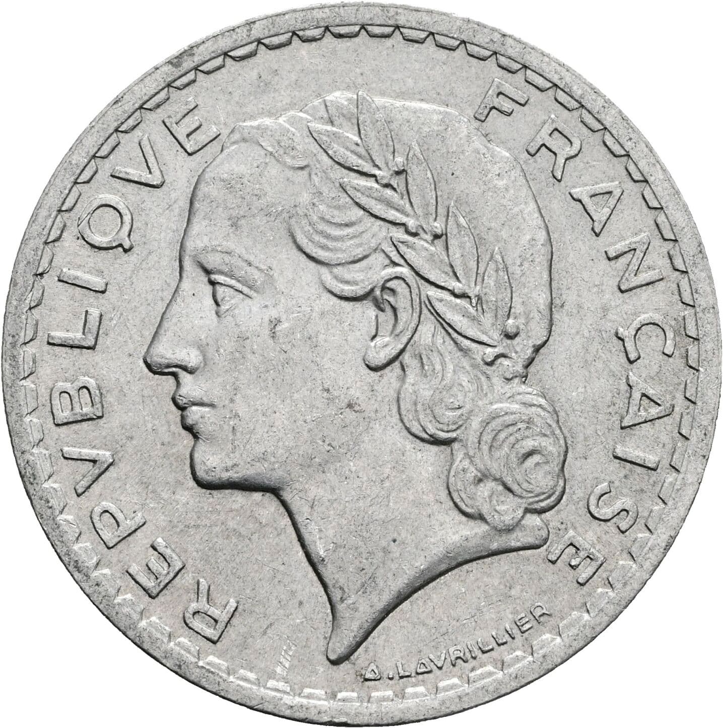 5 Francs 1948 – Rückseite