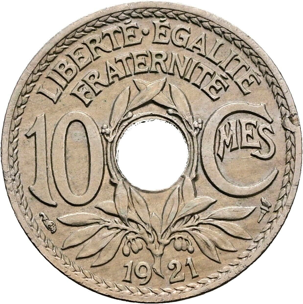 10 Centimes 1921 – Vorderseite
