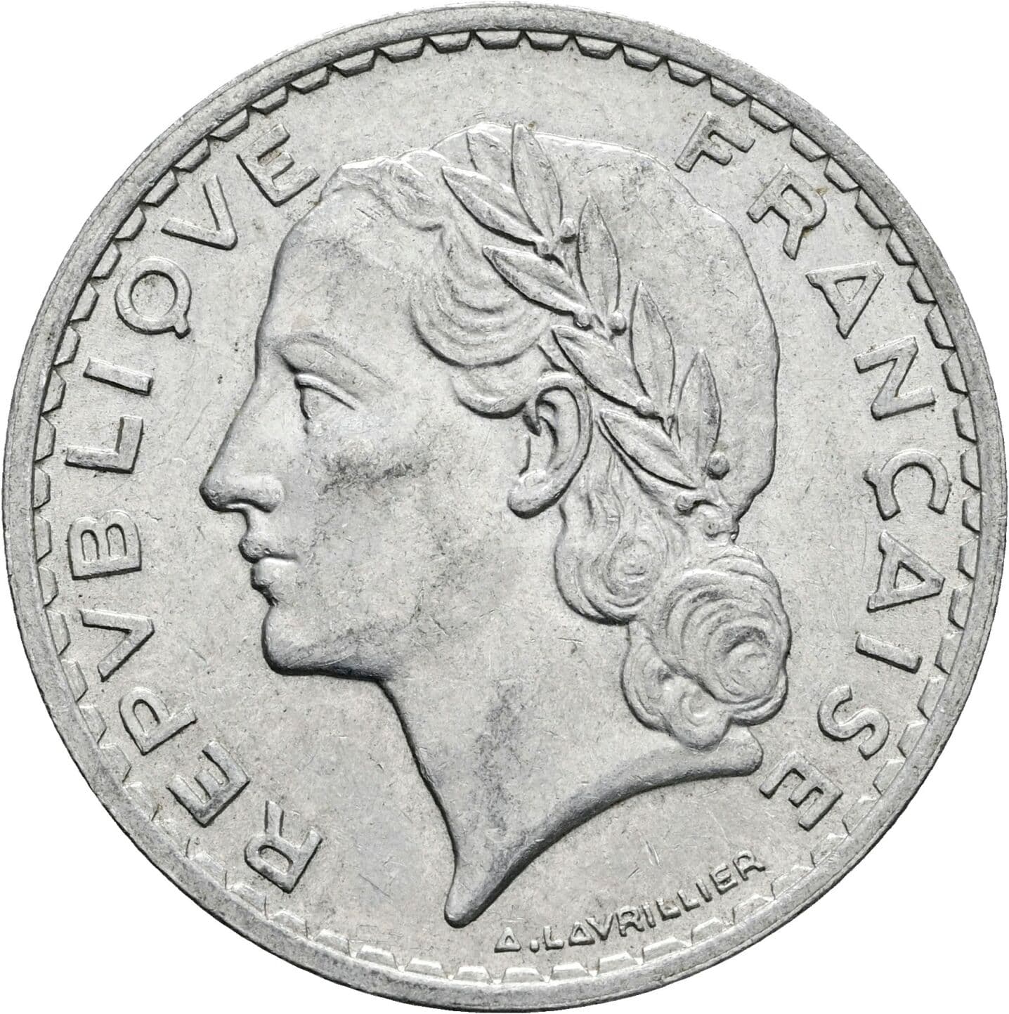 5 Francs 1949 – Vorderseite