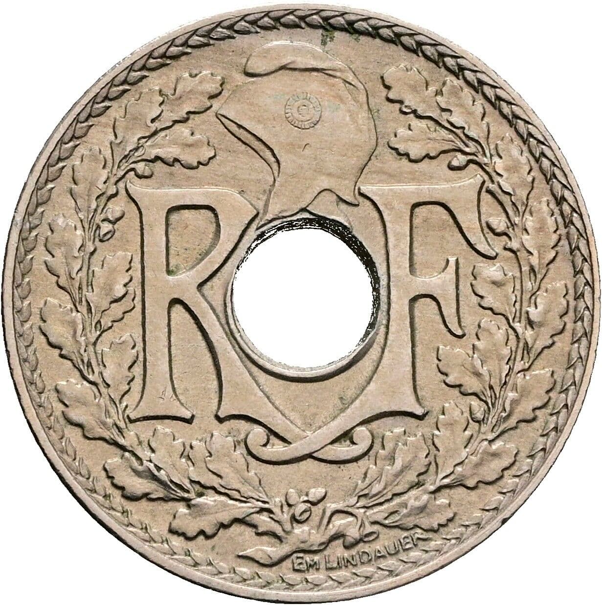 10 Centimes 1921 – Rückseite